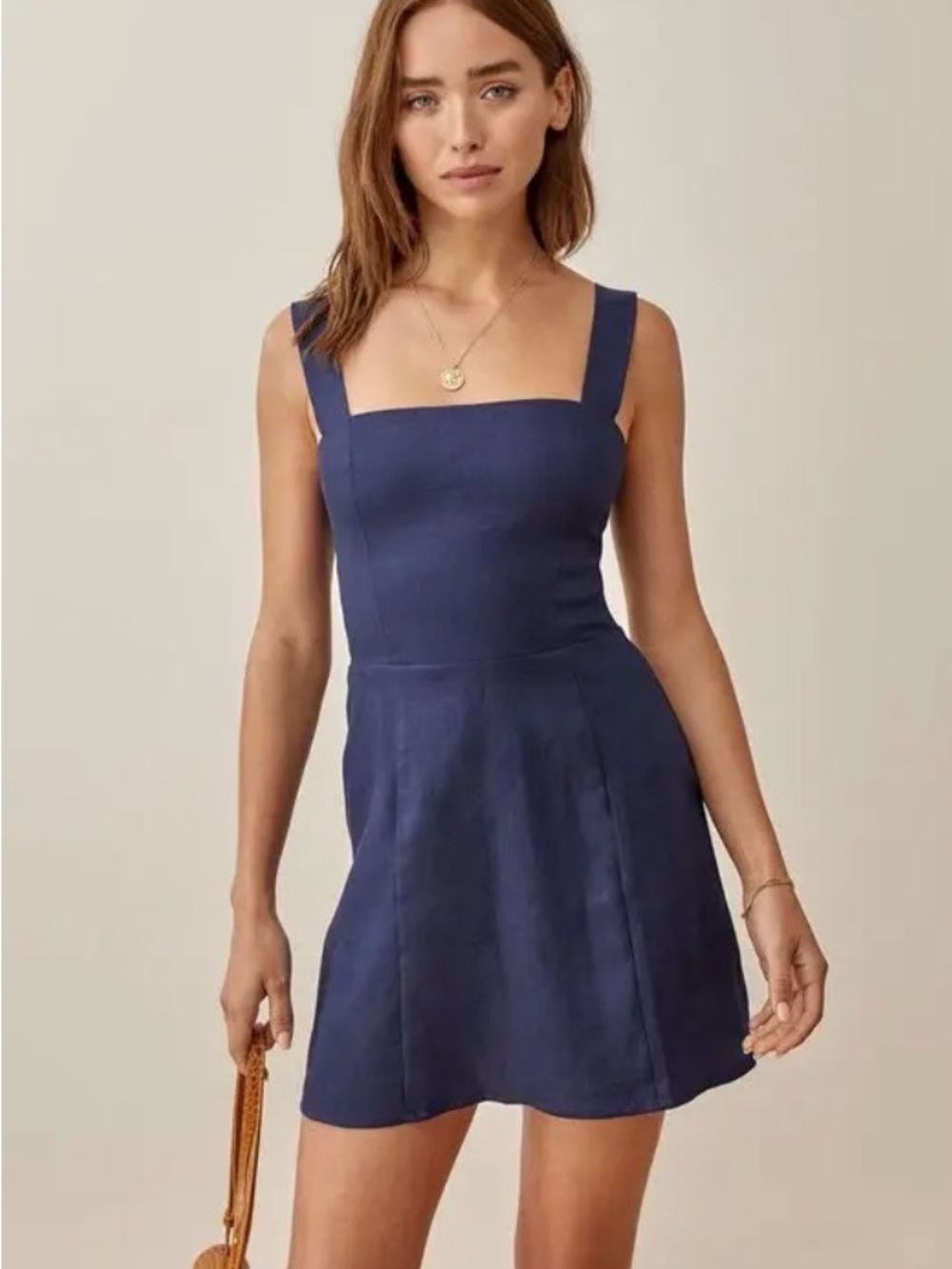 Reformation Brigitte Linen Dress Sz 10 *NWT* Green